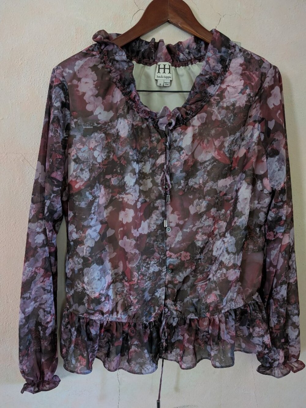 Haute Hippie floral blouse (size S)